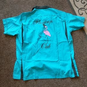 Vintage Bowling Shirt! Flamingo Club.